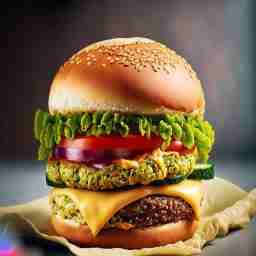 Veg double decker burger