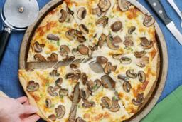 Mushy mushroom pizza