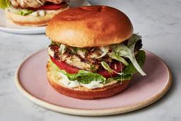 Thai grilled chicken burger