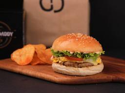 American grilled chicken & egg cheese burger