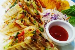 Vegetables cheese grilled sandwich