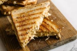 Pulled chicken grilled sandwich