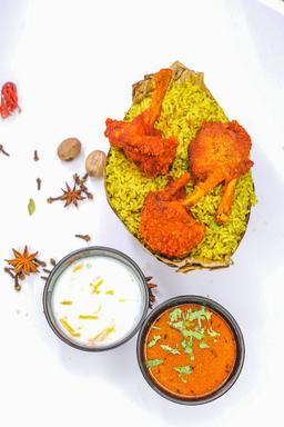 Chicken lollypop biriyani