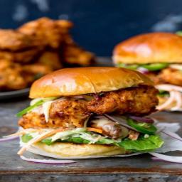 Fried chicken burger