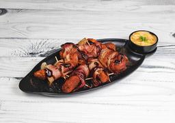 Bacon wrapped wings