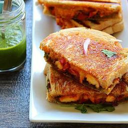 Paneer butter masala sandwich