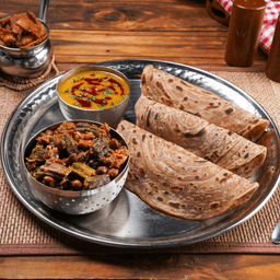 Bhindi chana dal tadka meal
