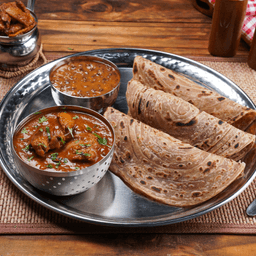 Dhaba style chicken dal makhani meal