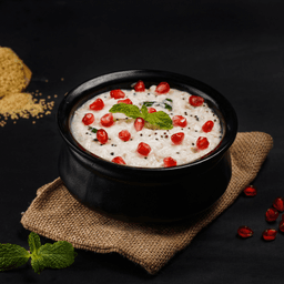 Millet curd rice with pomegranate