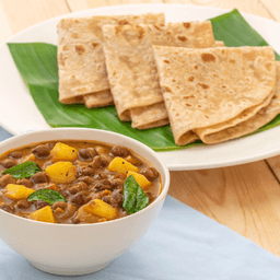 Black chana with paratha-2pc