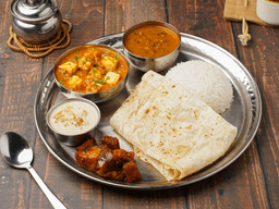 Butter paneer, dal makhani deluxe thali