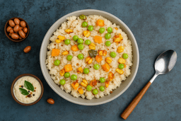 Rava upma with coconut chutney