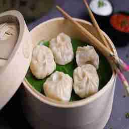 Corn & cheese steamed momo