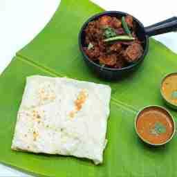 Veechu Parotta with Chettinad Chicken