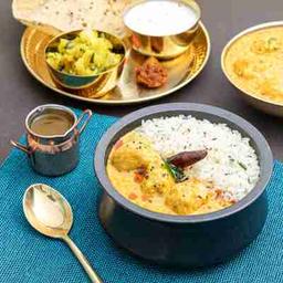 Kadhi pakodi jeera rice bowl