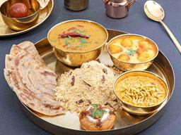 Rajwari choorma paratha thali