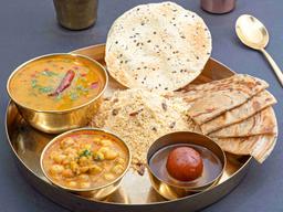 Dal choorma paratha mini thali