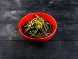 Grilled Eggplant with Black Pepper String Beans