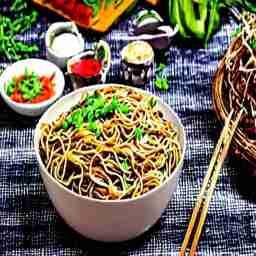 Veg Mushroom Fried Noodles