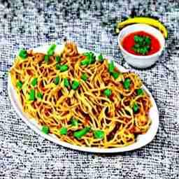 Chicken Burn Garlic Fried Noodles