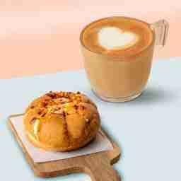 Cappuccino (R) + Korean Bun