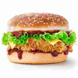 Spicy lucy crispy chicken burger