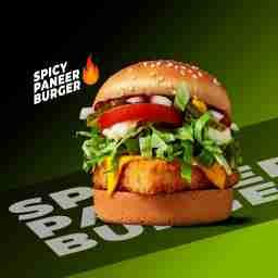 Spicy paneer burger