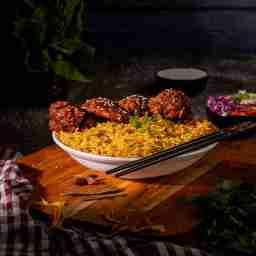Korean Chicken Wings Rice Bowl