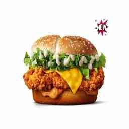 Fiery chicken burger