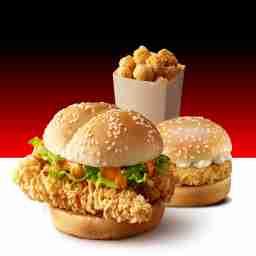Fiery chicken & crispy chicken + popcorn (l)