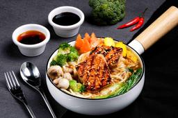Teriyaki tofu ramen bowl