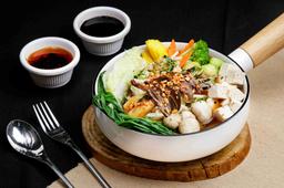 Pok-choi mushroom ramen bowl