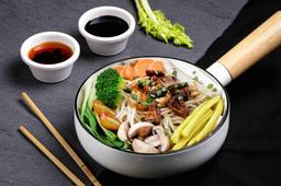 Mushroom medley ramen bowl