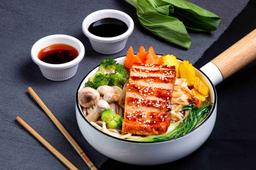 Hot chilli bean tofu ramen bowl
