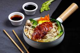 Hot chilli bean chicken ramen bowl