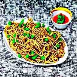 Chicken Burn Garlic Fried Noodles