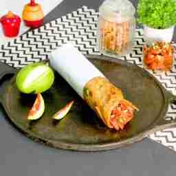Achari chicken jumbo roll