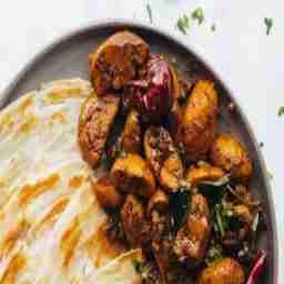 2 Kerala Paratha With Mushroom Masala