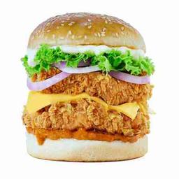 Double-up tandoori burger