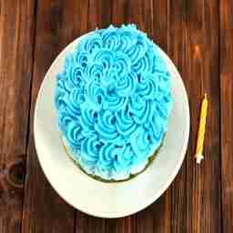 Blueberry rose cake eggless