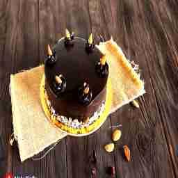 Chocolate almond cake eggless