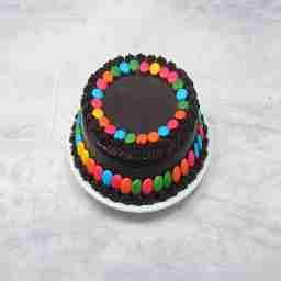 Chocolate gems cake eggless