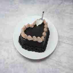 Chocolate heart cake  eggless