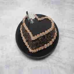 Death by chocolate heart cake eggless