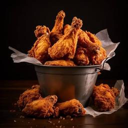 6 pcs crispy chicken wings + 2 pcs legpiece