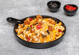 Loaded fries chicken
