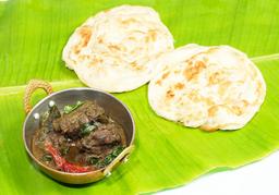 Parotta and mutton chettinad