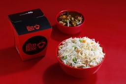 Chicken fried rice & schezwan chicken
