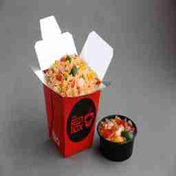 Veg thai fried rice & stir fried vegetables