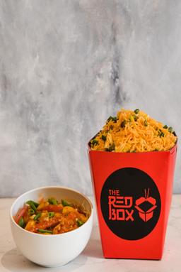 Chicken schezwan rice & chilli garlic chicken little box